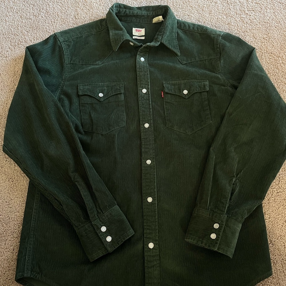 Levi's Dark/Forest Green Corduroy Shirt